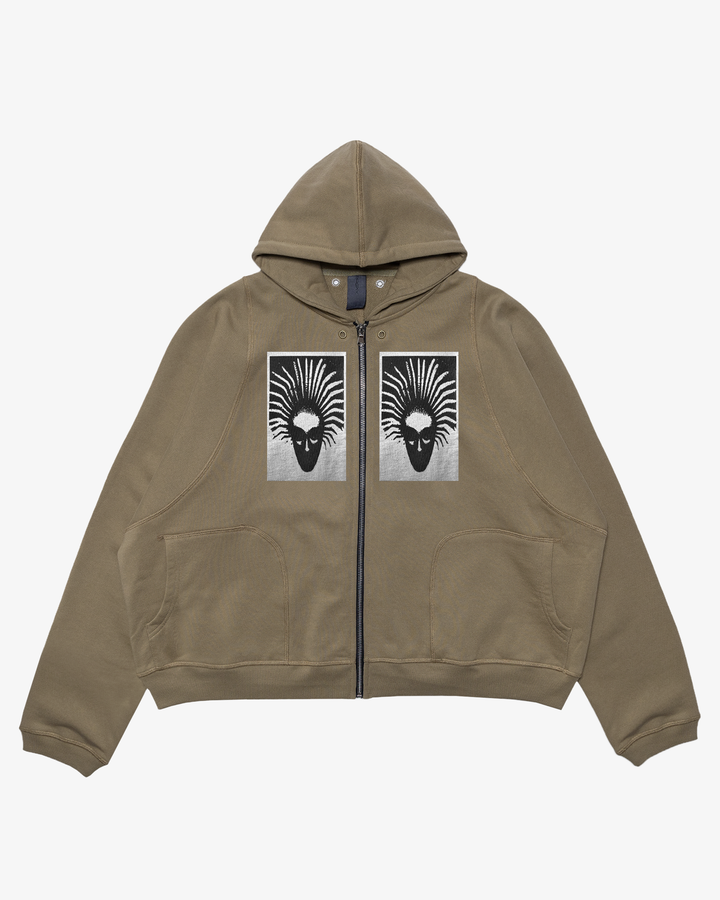 COPY ZIP HOODIE (KHAKI)
